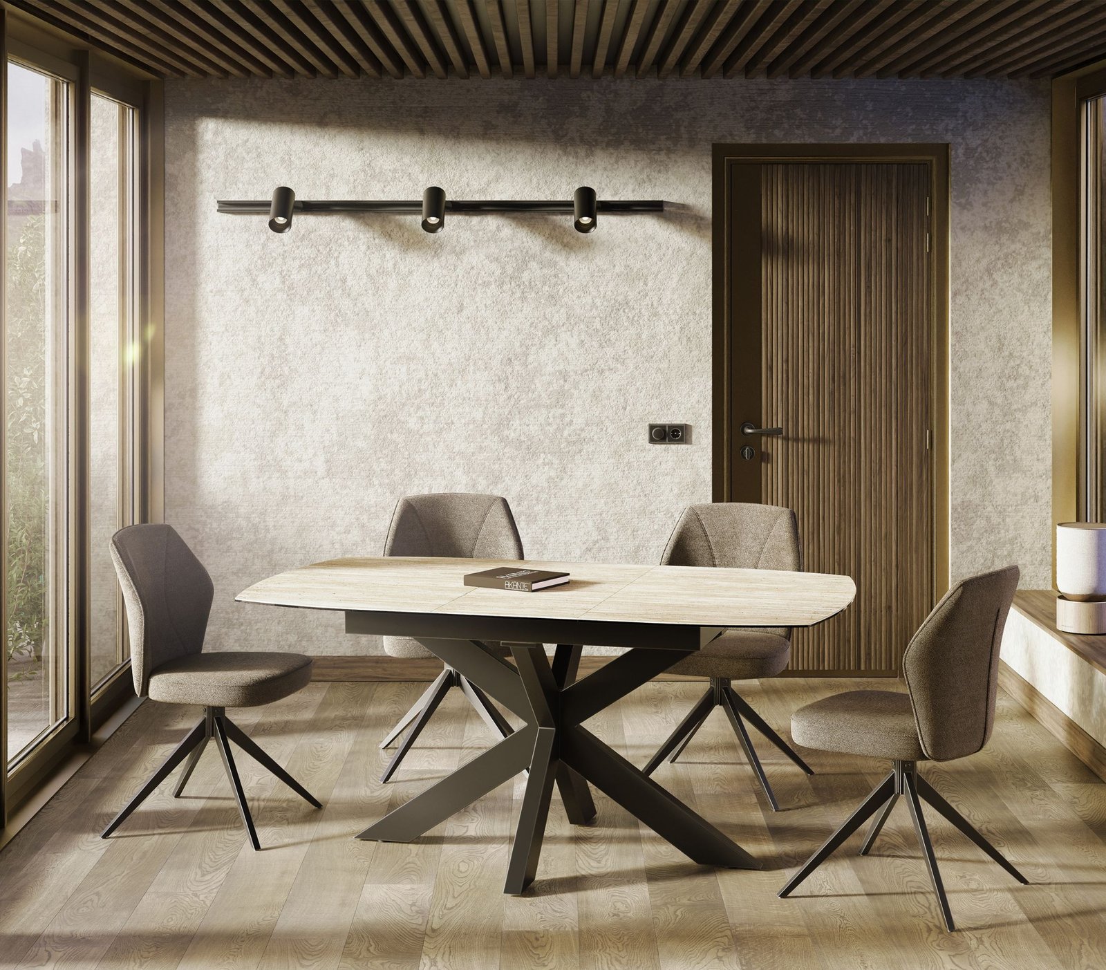 Akante valgomojo stalas su praplėtimu PHOENIX