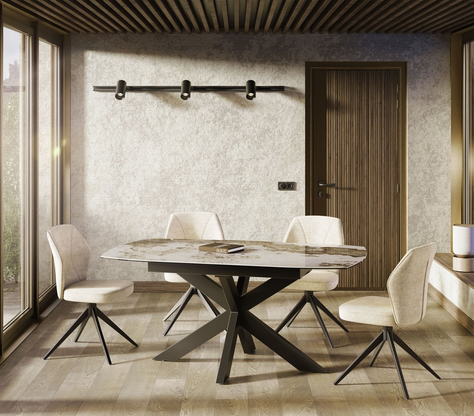 Akante valgomojo stalas su praplėtimu PHOENIX