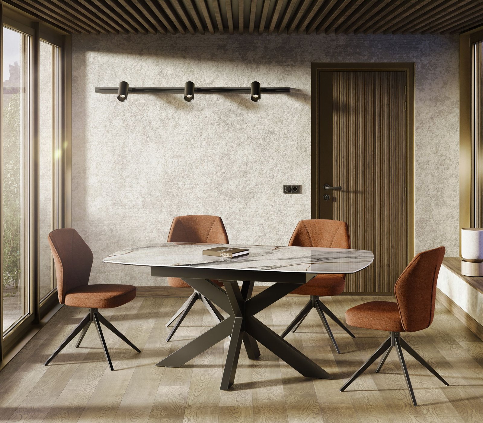 Akante valgomojo stalas su praplėtimu PHOENIX