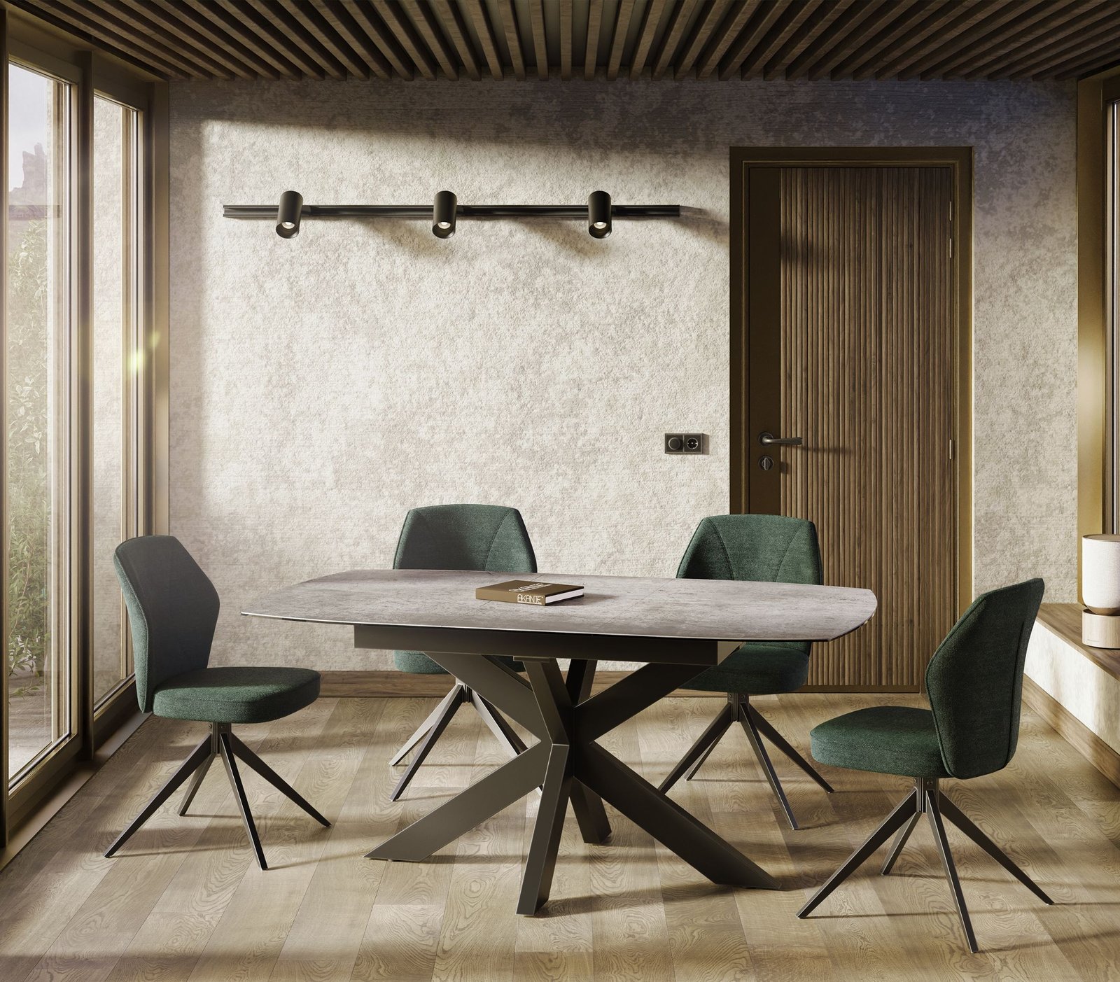 Akante valgomojo stalas su praplėtimu PHOENIX