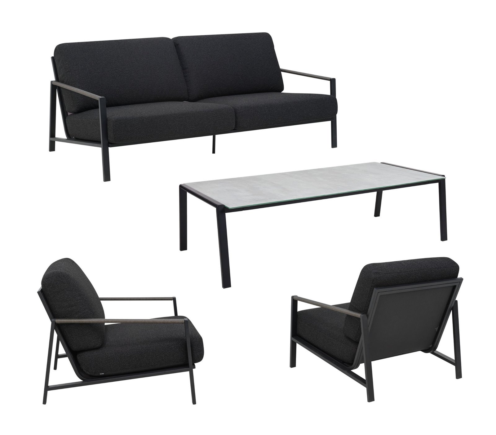 Lauko poilsio komplektas LYRA Black_bjarnum baldai