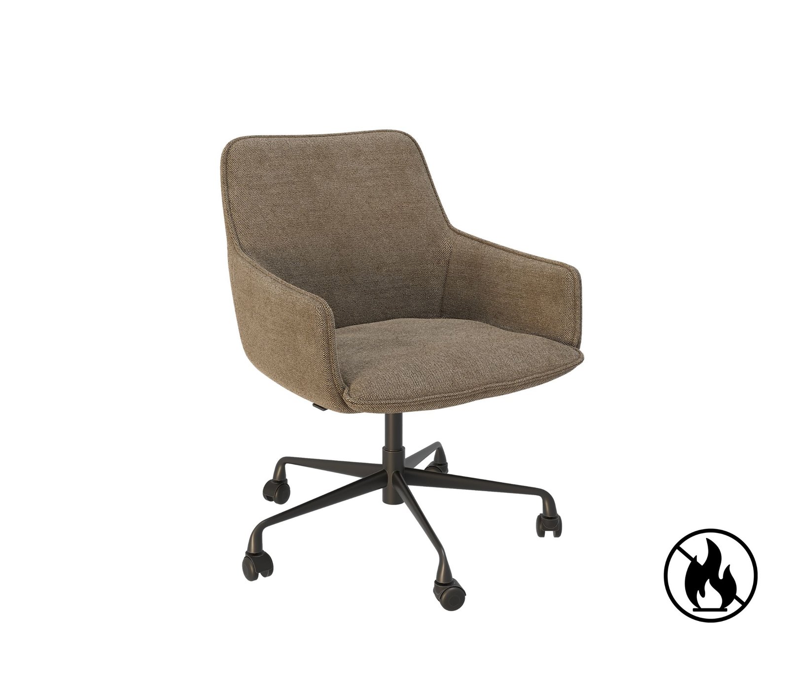 Akante valgomojo kėdė Amsterdam su ratukais_bjarnumbaldai